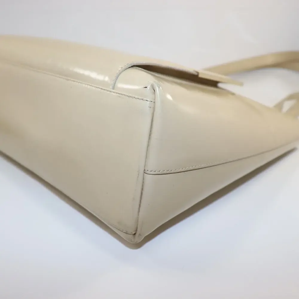 Vintage Gucci Smooth Leather Tote in Cream‎ – Rare Design, Beautiful Condition